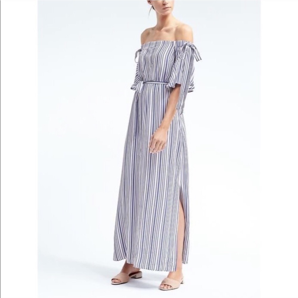 Banana Republic stripes maxi dress